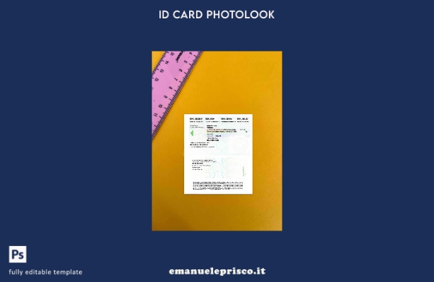stile verificato Modello di photolook della carta d'identità belga